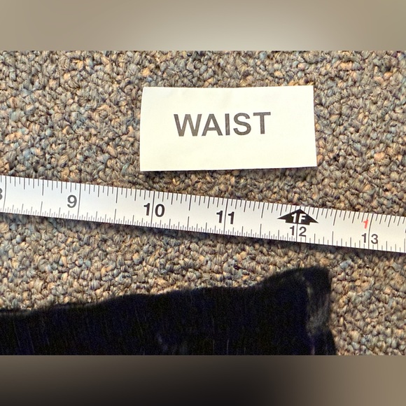 Citron Santa Monica Women's Size S Black Velvet Elastic High Waist Pull On Pants - Picture 5 of 6